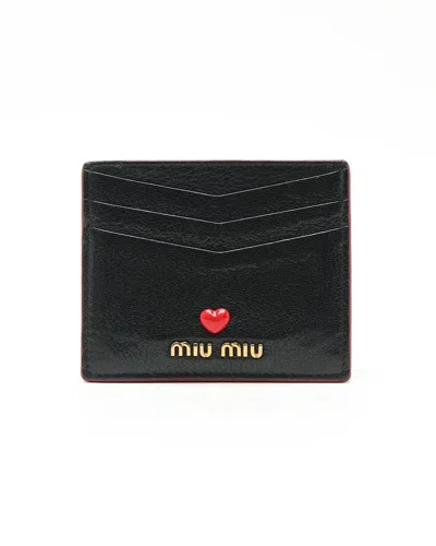 Miu Miu Card Holder In Black