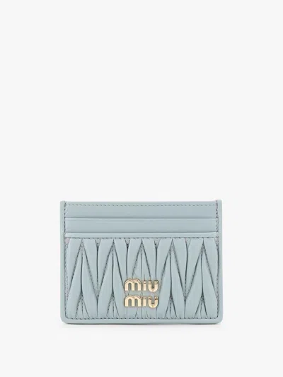 Miu Miu Card Holder In Blue