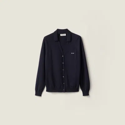 Miu Miu Cardigan In Blue