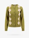 Miu Miu Cashmere Knit Cardigan In Green
