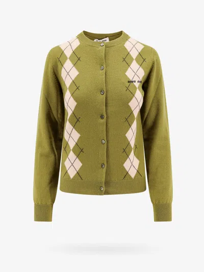 Miu Miu Cardigan In Green