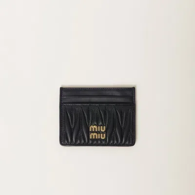 Miu Miu Cards Holder In Quilted Nappa