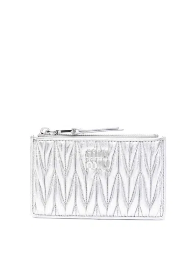 Miu Miu Carteras Y Monederos - Plata In Gray