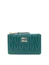 MIU MIU LOGO-PLAQUE LEATHER WALLET