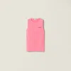 Miu Miu Cashmere And Silk Crew-neck Knit Top In Pink