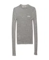 Miu Miu Cashmere And Silk Sweater In Gray