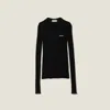 Miu Miu Cashmere And Silk Sweater In Black