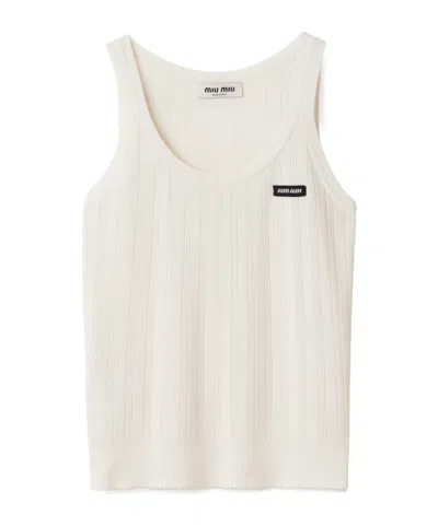 MIU MIU CASHMERE AND SILK TANK TOP