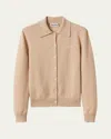 Miu Miu Logo-intarsia Cashmere-knit Cardigan In Albino