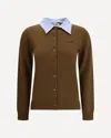 Miu Miu Cashmere Cardigan In Brown