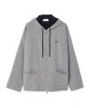Miu Miu Cashmere Cardigan Hoodie In Gray