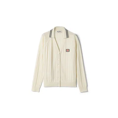 Miu Miu Cashmere Cardigan In Multi