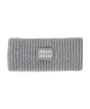 Miu Miu Cashmere Headband In Gray
