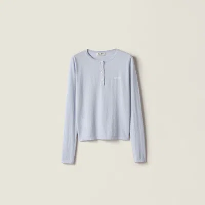 MIU MIU CASHMERE HENLEY SWEATER