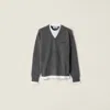 Miu Miu Cashmere Sweater With Contrasting Inserts