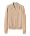 Miu Miu Logo-intarsia Cashmere-knit Cardigan In Gray