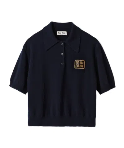 Miu Miu Cashmere Knit Polo Shirt