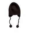 Miu Miu Cashmere Knitted Hat In Brown