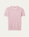 Miu Miu Cashmere Lacy Short-sleeve Sweater