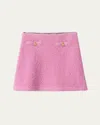 Miu Miu Cashmere Mini Skirt In Rosa