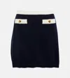 Miu Miu Cashmere Miniskirt In Bleu