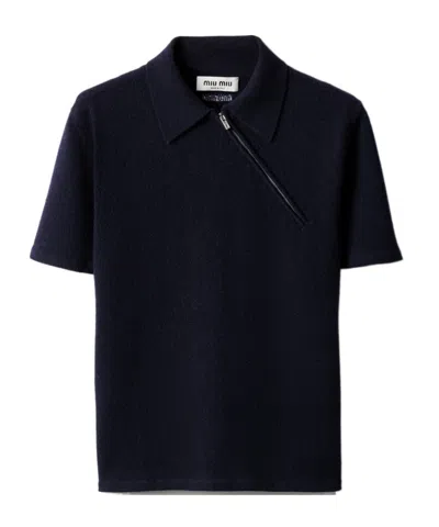MIU MIU CASHMERE POLO SHIRT