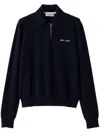 Miu Miu Cashmere Polo Sweater In Blue