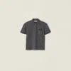 Miu Miu Cashmere Polo Shirt In Gray