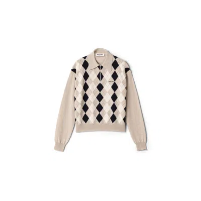 MIU MIU CASHMERE POLO SWEATER