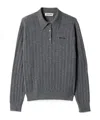 Miu Miu Cashmere Polo Sweater In Gray