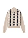 Miu Miu Collared Sweater Long Sleeves Regular Fit In Pink