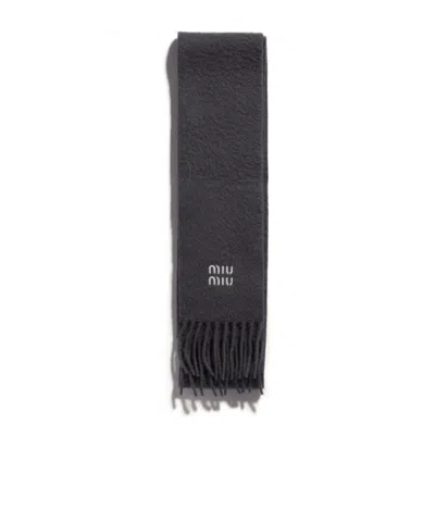 Miu Miu Cashmere Scarf In Transparent