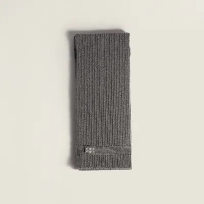 Miu Miu Cashmere Scarf In Gray