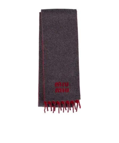 Miu Miu Cashmere Scarf In Multi