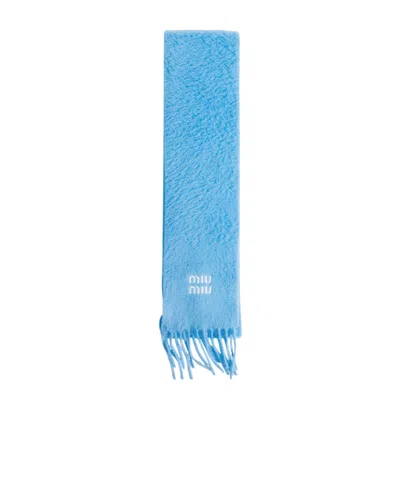 Miu Miu Cashmere Scarf In White