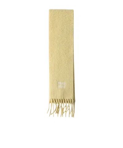 Miu Miu Cashmere Scarf In Transparent