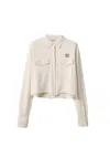Miu Miu Cashmere Shirt In White