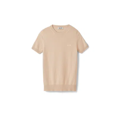 Miu Miu Cashmere Jumper In Albino White