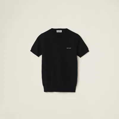 Miu Miu Cashmere Sweater In Black
