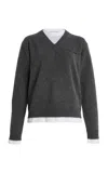 Miu Miu Cashmere Sweater In Gray