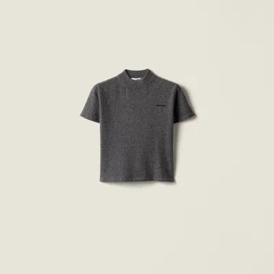 Miu Miu Cashmere Sweater In Gray
