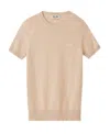 Miu Miu Sweater Crew Cashmere F.12 In Neutral