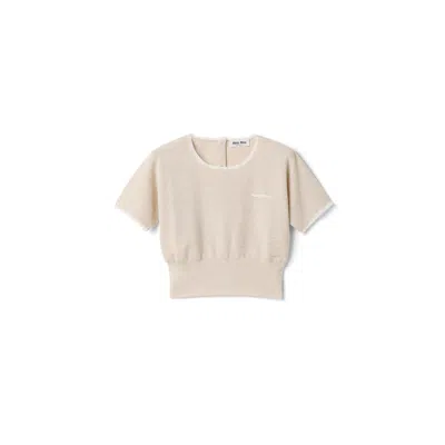 Miu Miu Cashmere Sweater In White