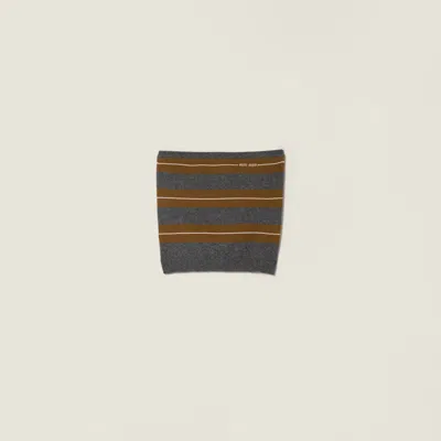 Miu Miu Cashmere Top In Animal Print