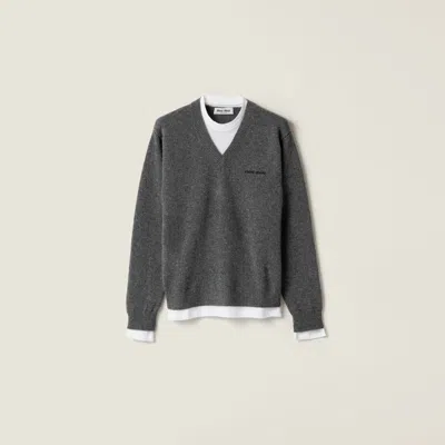 MIU MIU CASHMERE V-NECK SWEATER