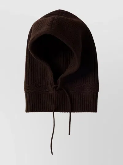 MIU MIU CASHMERE WOOL KNITTED RIBBED HAT