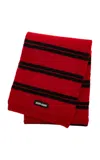 Miu Miu Wool Cashmere Blanket Scarf In Red