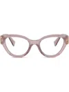 Miu Miu Cat-eye Frame Glasses In Purple
