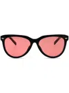 Miu Miu 0mu 12zs 16k1d0 Black Sunglasses In Black