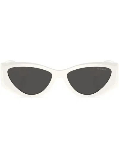 Miu Miu Burberry Printed Canvas Medium Check Handbag In White